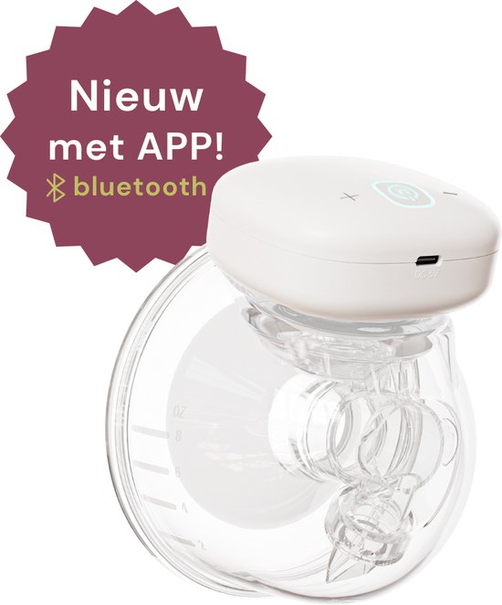 Youha® Enkele draadloze borstkolf + App - 24mm (28mm optioneel) - Draagbaar Handsfree - Draadloos - Draagbare Borstkolf - BPA-vrij - Oplaadbaar - Borstmelk - 1x 240ML cup Moedermelk - met App en handmatig - GEN1 - Inclusief E-book over borstvoeding! van Youha