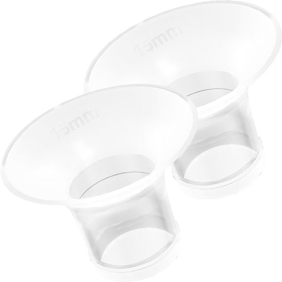 Youha Evera Borstschildverkleiners 15 mm – 2 stuks – Tepelinzet Borstkolf – Geschikt voor Evera kolf – Dubbele Set