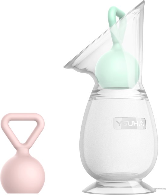 Youha Melkcollector - opvangen moedermelk - lekschaal - BPA vrij - Inclusief afsluitdop & afsluitkapje - 100ML opvang - Melkcollector - Handen vrij van Youha