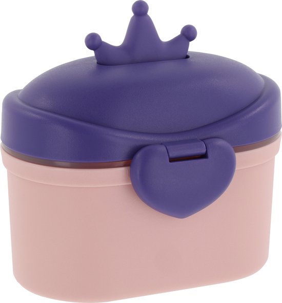 Youha - poedermelk bewaardoos - inclusief poederschepje - handig bewaren van poedermelk - baby voeding - makkelijk mee te nemen - 220 gram opbergcapaciteit - 1400ML poedermelk - kleur: roze/paars van Youha