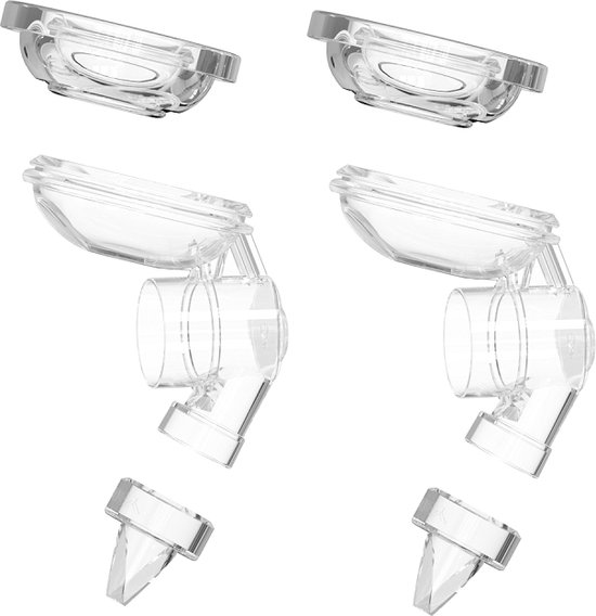 Youha® Ventiel connector - 2 stuks - cup connect kit - tussenstuk Youha borstkolven - 2x Membranen - 2x Ventielen - 2x Ventielbasis - Silicone connector kit - BPA vrij van Youha