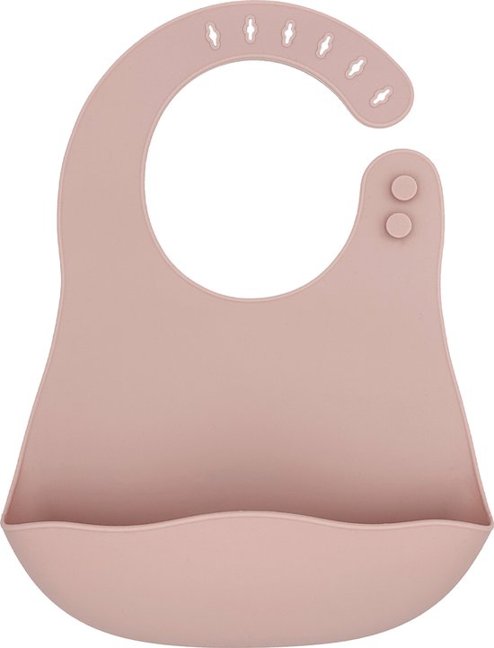 Youly® siliconen slabbetje met opvangbakje - Baby Slabbetjes - Afwasbaar - Verstelbaar In 6 Maten - Roze van Youly®