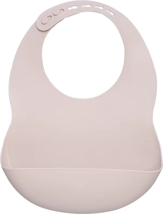 YourBabyStore - Siliconen Slabbetje Met Opvangbakje - Verstelbaar - Roze van YourBabyStore