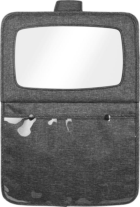 Yrda 2-in-1 Baby Autospiegel en Tablethouder - Verstelbare Hoek - iPad Houder - Universele Pasvorm - Grijs van Yrda