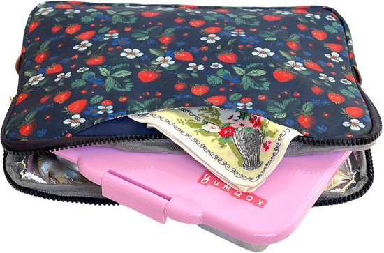 Yumbox Poche isolerende hoes met handgrepen - Strawberry Fields