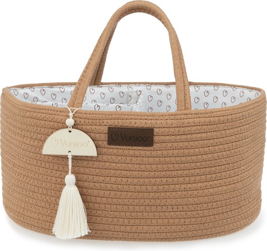 Yunioo Luiertas en Commodemandje │ Luiermand voor Babykameraccessoires │ Luier Organizer │ Opbergmand kinderkamer │ Kraamcadeau babyshower │Speelgoedmand │ Brick van YUN