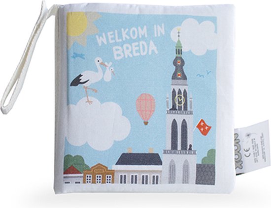 Zacht babyboekje Breda - fairly made - in mooie geschenkverpakking - duurzaam en origineel kraamcadeau van Het Olifantje