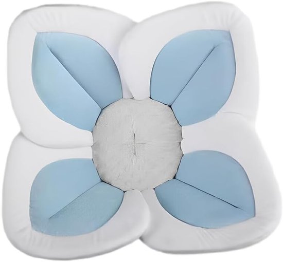 Zacht en comfortabel babybadkussen, vrolijke en ontspannen stof, badbloem badzitje mesh, 80 cm,blauw van Merkloos