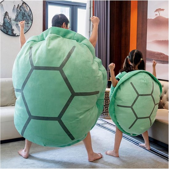 Zacht en Groot Schildpad Knuffelkussen - Draagbaar Pluche Speelgoed voor Kinderen en Volwassenen van Merkloos
