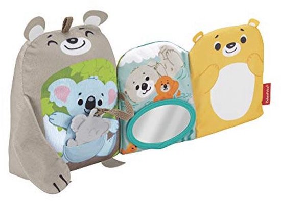 Zacht Knuffelboek voor Baby's met Spiegeltje, Bijtring en Sensorische Activiteiten