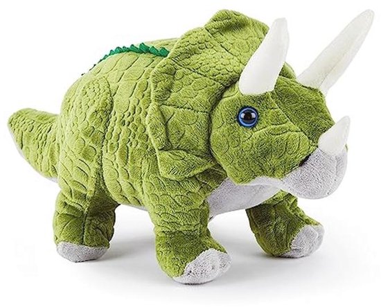 Zacht knuffeldier dinosauriër triceratops (33 cm) - Pluche speelgoed voor kinderen van Merkloos