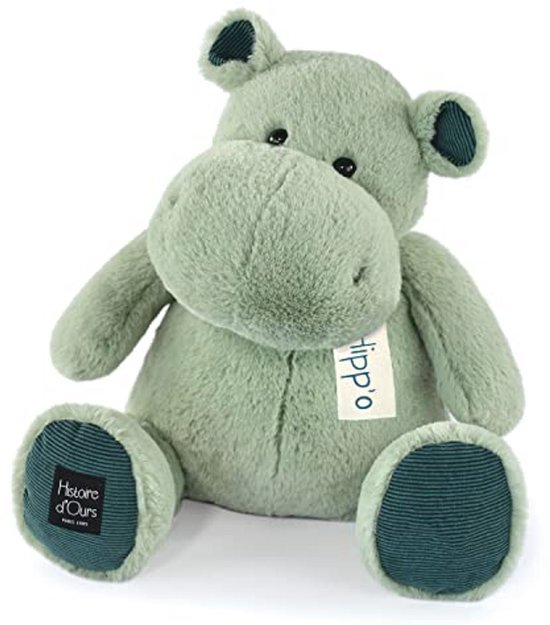 Zacht Nijlpaard Pluche Dier - Amandelgroen - 40 cm - Ideaal Cadeau voor Kinderen van Merkloos