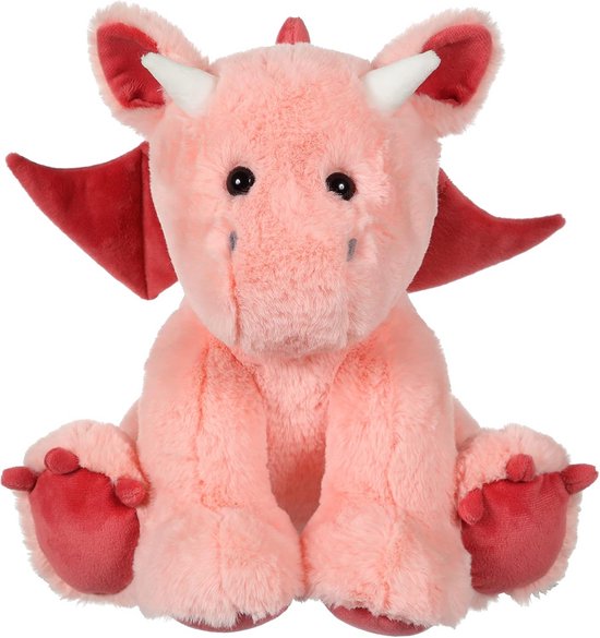 Zacht Pluche Draak Knuffel 30 cm Roze - Geschikt Vanaf Geboorte