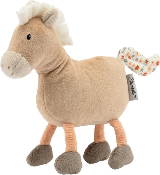 Zacht Pluche Knuffel Paardje met Rammelaar - Speelgoed voor Baby's en Peuters