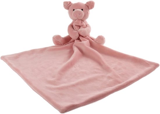 Zacht Pluche Speelgoed Knuffeldoek Varken voor Baby's en Peuters, Wasbaar van Merkloos
