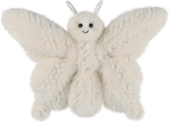 Zacht Pluche Vlinder Knuffeldier voor Kinderen en Baby's, Wit, 24cm van Merkloos