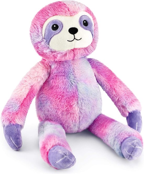 Zacht Speelgoed Luiaard - Knuffel Dier - Cadeau Geven - Oppervlakte Wasbaar - 40 cm - Paars Roze