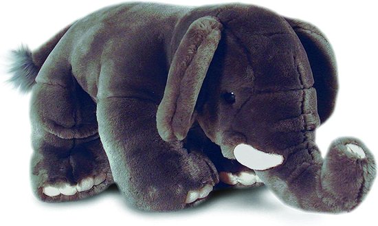 Zacht Speelgoed Olifant - Knuffel Olifant - Kinderen Vrolijk Maken - Oppervlak Wasbaar - 35 cm - Grijs