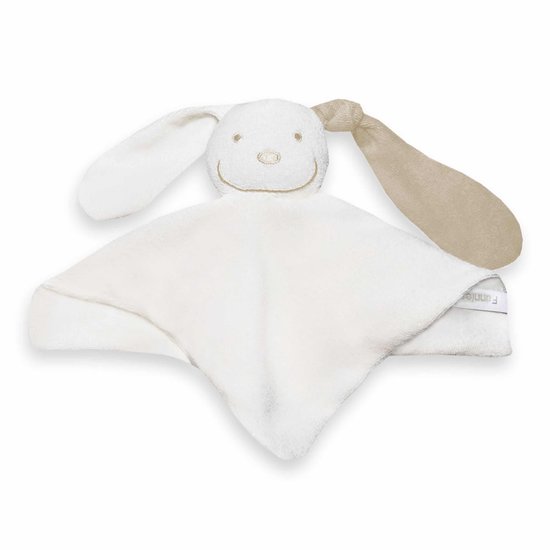 Zacht tutpopje / tutpoppetje - ecru, met cream oortje - zacht badstof van 100% katoen van Merkloos