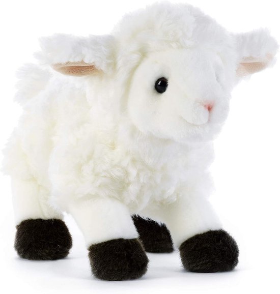 Zacht Wit Pluche Knuffellam met Sierkoala, 21 cm