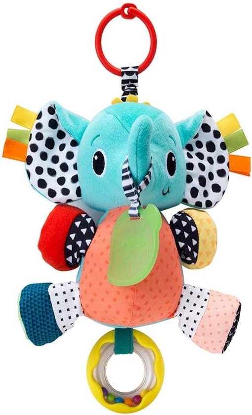 Zachte Activiteitsknuffel Olifant met Rammelaar voor Baby's