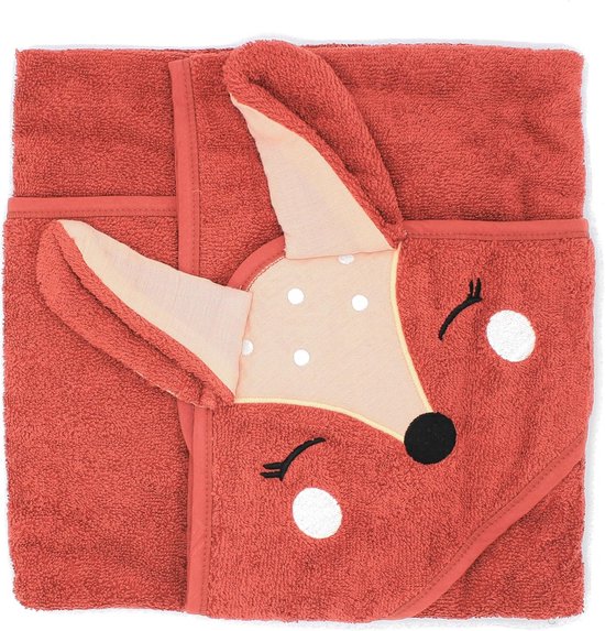 Zachte Baby Badcape met Capuchon van 100% Biologisch Katoen - Super Absorberend van Merkloos