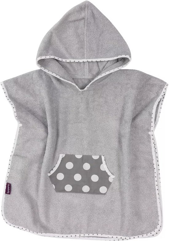 Zachte Baby Badponcho met Capuchon en Stippen - 100% Katoen Badstof Handdoek voor Kinderen tot 5 Jaar