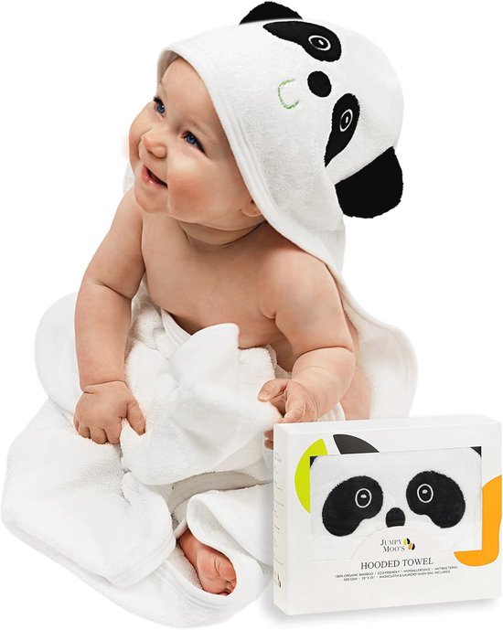 Zachte Babyhanddoek met Capuchon en Wasaccessoires - 100% Bamboe, Sterk Absorberend en Hypoallergeen, Perfect als Cadeau voor Pasgeborenen en Peuters van Merkloos