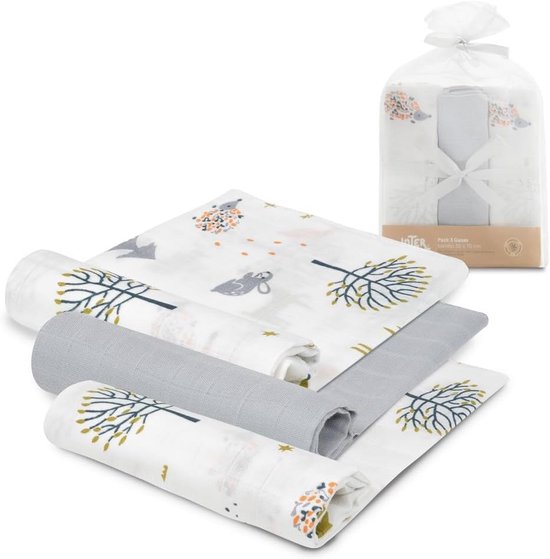 Zachte Bamboe Musselin Luiers voor Baby's 55x75 cm - Ideaal als Deken en Handdoek
