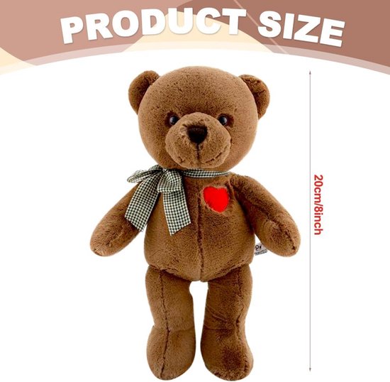 Zachte Bruine Teddybeer Knuuffel voor Kinderen en Decoratie 20 cm