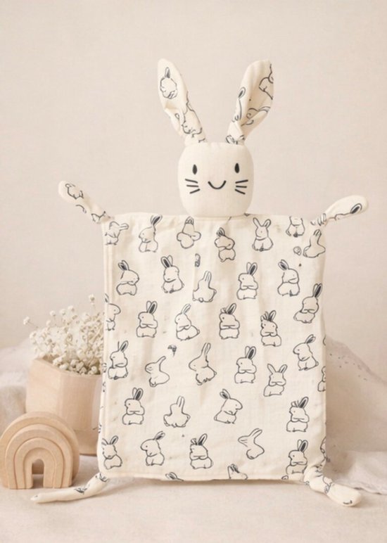 Zachte Bunny - Hydrofiel Knuffeldoekje Baby - Droomdotje van Merkloos