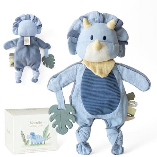 Zachte Dino Knuffeldoek met Siliconen Bijtring - Perfect Kraamkado voor Baby's van Merkloos