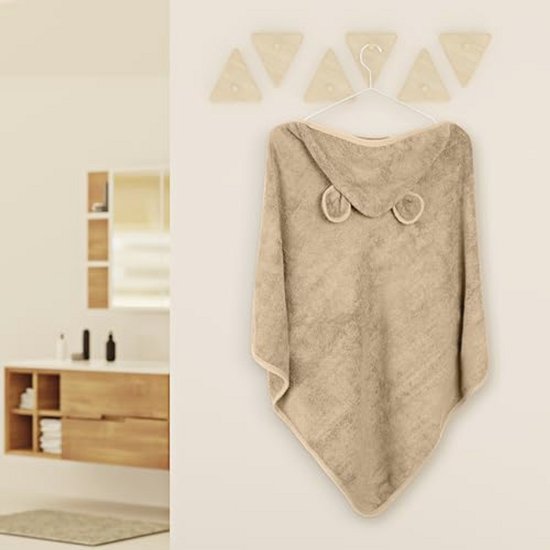 Zachte en Absorberende Babyhanddoek met Capuchon - 75x75 cm, 100% Bamboe - Ideaal voor Baby's en Peuters - Leuke Geschenkverpakking