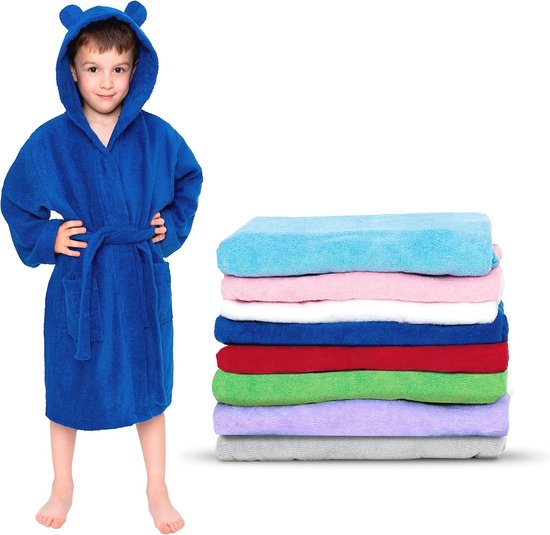 Zachte en Donzige Kinderbadjas met Capuchon - Microvezel (100% Polyester) - OEKO-TEX® Gecertificeerd van Merkloos
