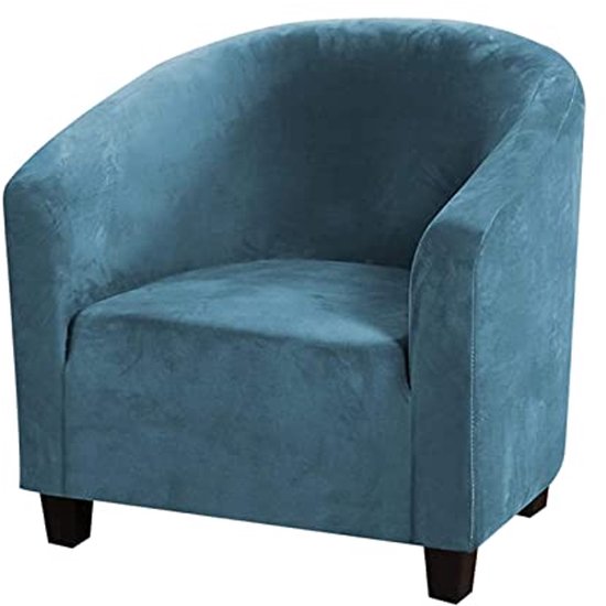 Zachte fluwelen hoes voor kuipstoel - Stretch fauteuilhoezen voor eetkamers, woonkamers, cafés en kantoren van Merkloos