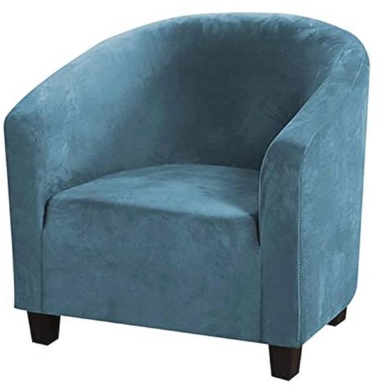 Zachte fluwelen hoes voor kuipstoel - Stretch fauteuilhoezen voor eetkamers, woonkamers, cafés en kantoren van Merkloos