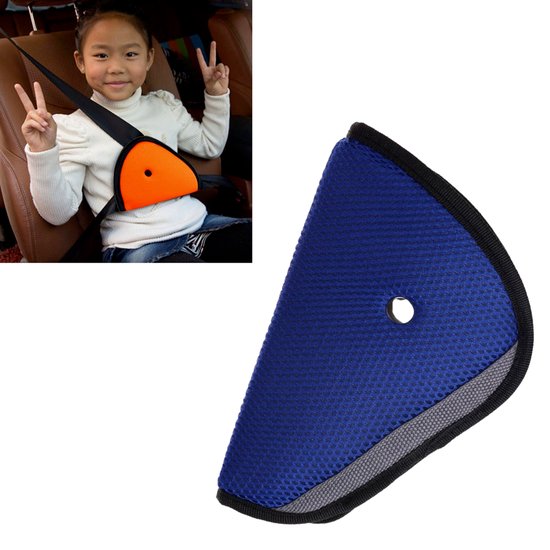 Zachte Gordelspanner voor Kinderen Donkerblauw - Gordelbeschermer Tegen Snijden in de Nek - Gordelclip Gordelversteller Gordelverlenger Gordelklem voor Kinderen van Dooky