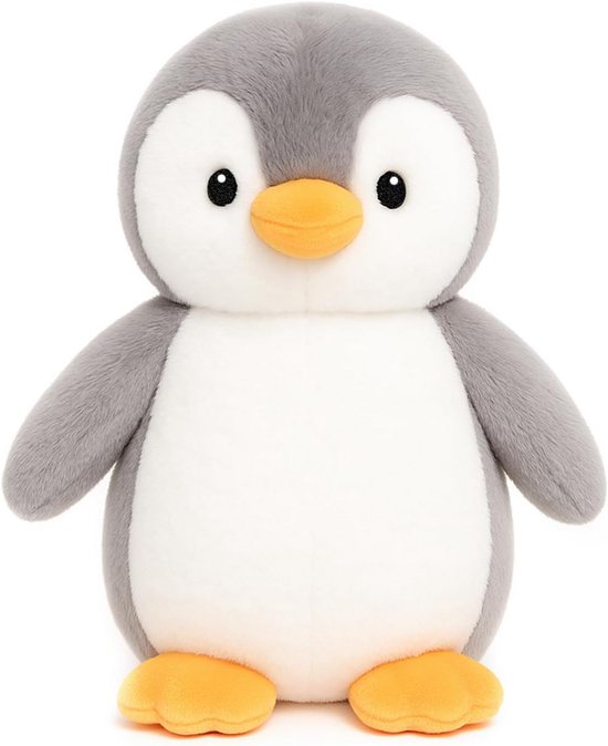 Zachte Grijze en Witte Pinguïn Knuffel van 30,5 cm - Ideaal voor Kinderen