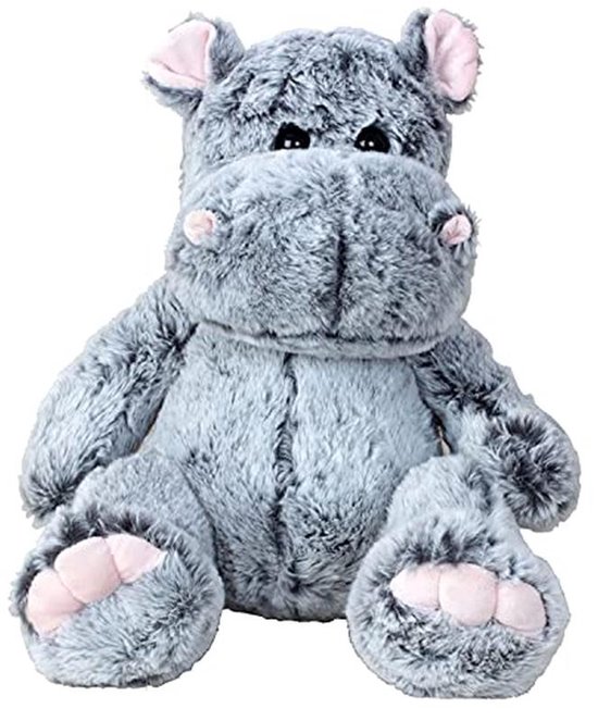 Zachte Grijze Hippo Knuffel - Pluche Speelgoed 40 cm van Merkloos