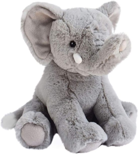 Zachte Grijze Pluchen Olifant Knuffel - 32 cm - Cadeau Vanaf Geboorte