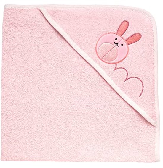 Zachte Handdoek met Capuchon van 100% Katoen voor Baby's - Roze van Merkloos