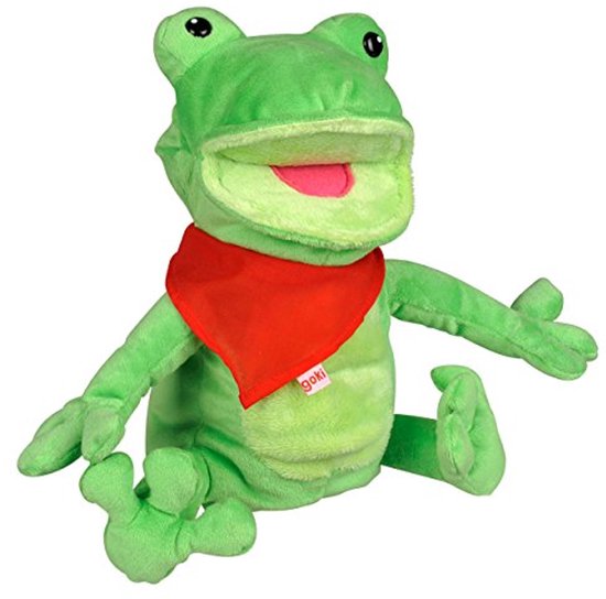 Zachte Handpop Kikker - 30 cm Pluizig Verhaalverteller