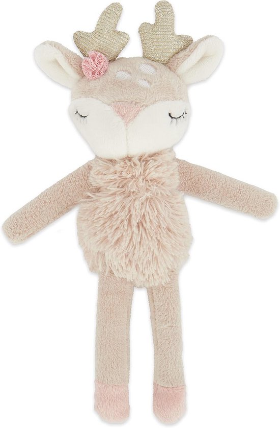 Zachte Herten Knuffel met Rammelaar voor Baby's - Perfect voor Knuffelen en Spelen van Merkloos