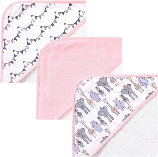 Zachte Katoenen Baby Badstof Met Capuchon - Dierenprint van Lictin