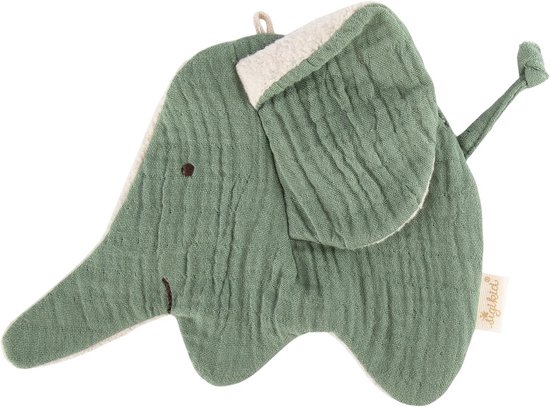 Zachte Knisperdoek Olifant - Baby Knuffeldoek met Labeltjes en Texturen van Merkloos