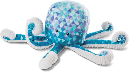 Zachte Knuffel Octopus in Stijlvol Polygon Design - 18 cm Pluche Speelgoed voor Baby's, Meisjes en Jongens