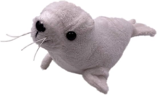 Zachte Knuffel Zeehond Wit - Pluche Dier Knuffeldier 17 cm