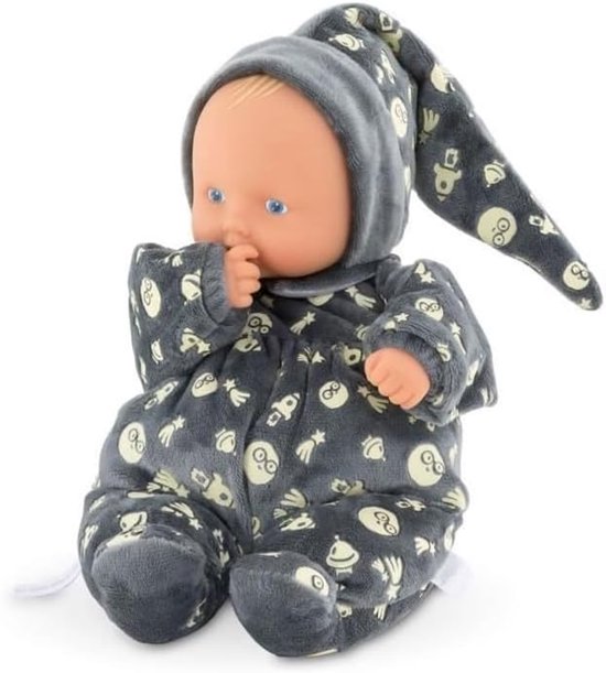 Zachte Knuffelpop - Babypop Troetelbeer - Baby Kalmeren - Licht Op In Donker - 28 cm - Pastelkleurige Bloemtinten van Merkloos