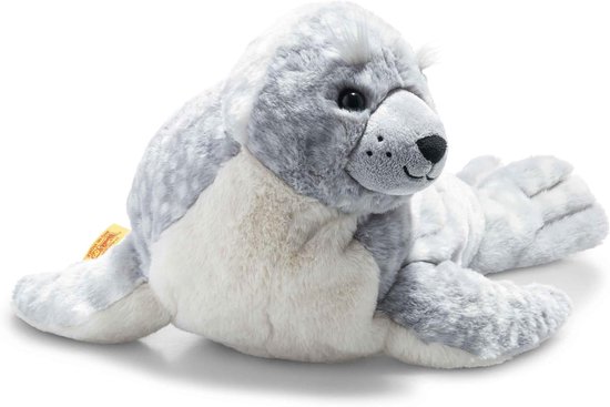 Zachte knuffelrob - Pluche dier - Knuffelen en spelen - Wasbaar op 30 graden - 40 cm - IJsblauw