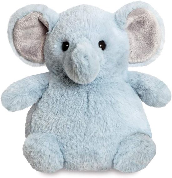 Zachte Olifant Knuffel - Pluche Dier - Spelen en Knuffelen - Ultra Zacht Materiaal - 20 cm - Blauw van Merkloos